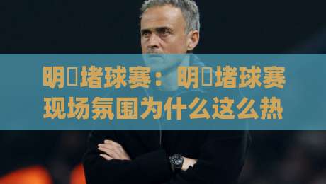 明昇堵球赛：明昇堵球赛现场氛围为什么这么热？(明昇堵球赛)观赛节奏与参与感拆解-最大权威网页让球站大全早盘文字中文解说直播指南