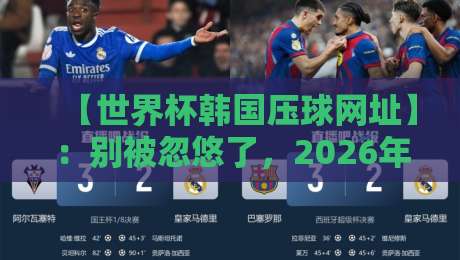 【世界杯韩国压球网址】：别被忽悠了，2026年球迷必看的避坑指南